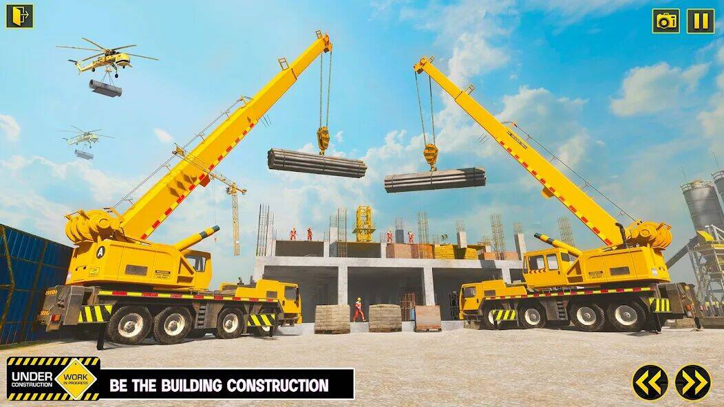 Скачать взломанную Excavator Simulator Crane Game [Много денег] MOD apk на Андроид