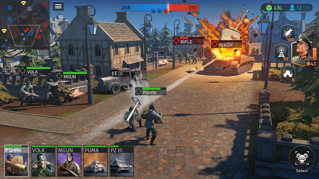 Скачать взломанную World War Armies: WW2 PvP RTS [Бесплатные покупки] MOD apk на Андроид