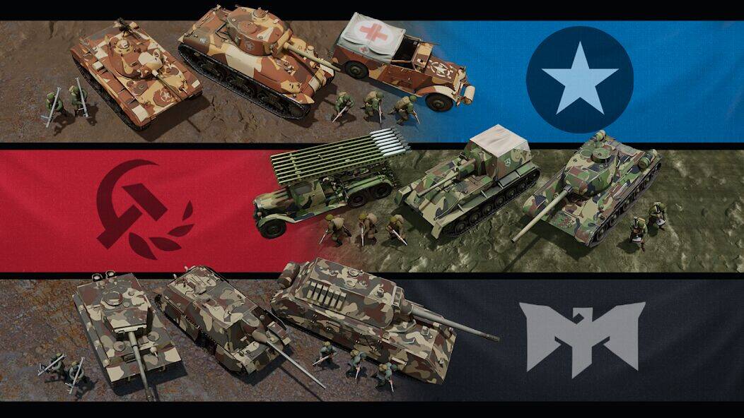 Скачать взломанную World War Armies: WW2 PvP RTS [Бесплатные покупки] MOD apk на Андроид
