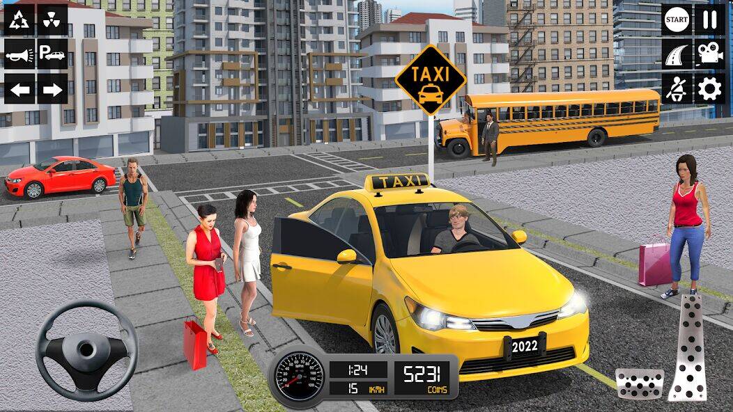 Скачать взломанную Таксист 3d: Симулятор такси [Бесплатные покупки] MOD apk на Андроид