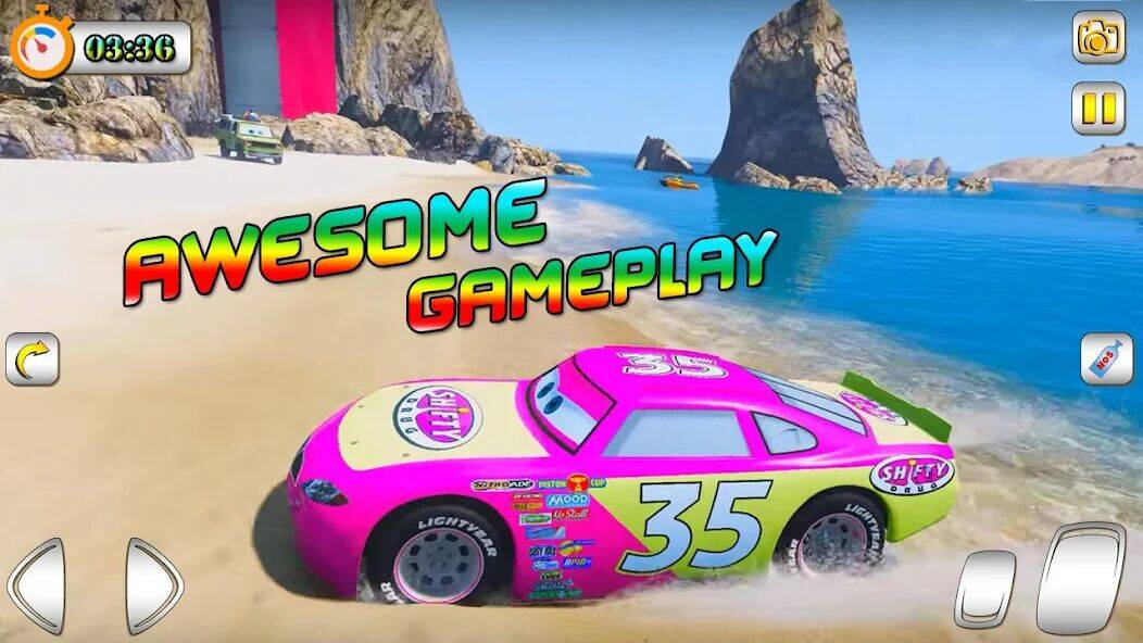 Скачать взломанную Superheroes Canyon Stunts cars [Мод меню] MOD apk на Андроид