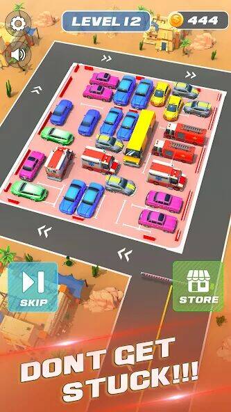 Скачать взломанную Parking Jam Unblock: Car Games [Много денег] MOD apk на Андроид