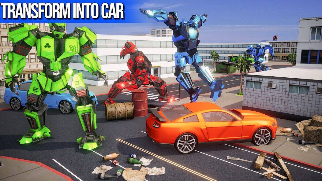 Скачать взломанную Летающий велосипедный робот [Много денег] MOD apk на Андроид
