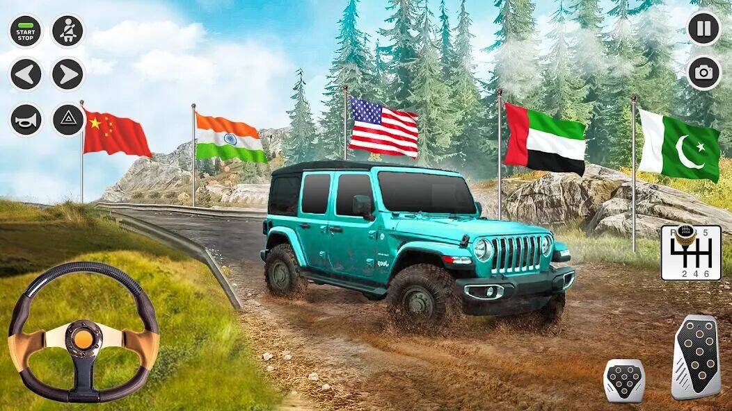 Скачать взломанную Offroad SUV: 4x4 Гоночная игра [Много денег] MOD apk на Андроид