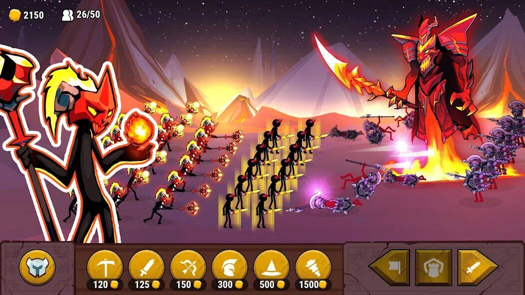 Скачать взломанную Stickman War: Stick Fight Army [Много монет] MOD apk на Андроид