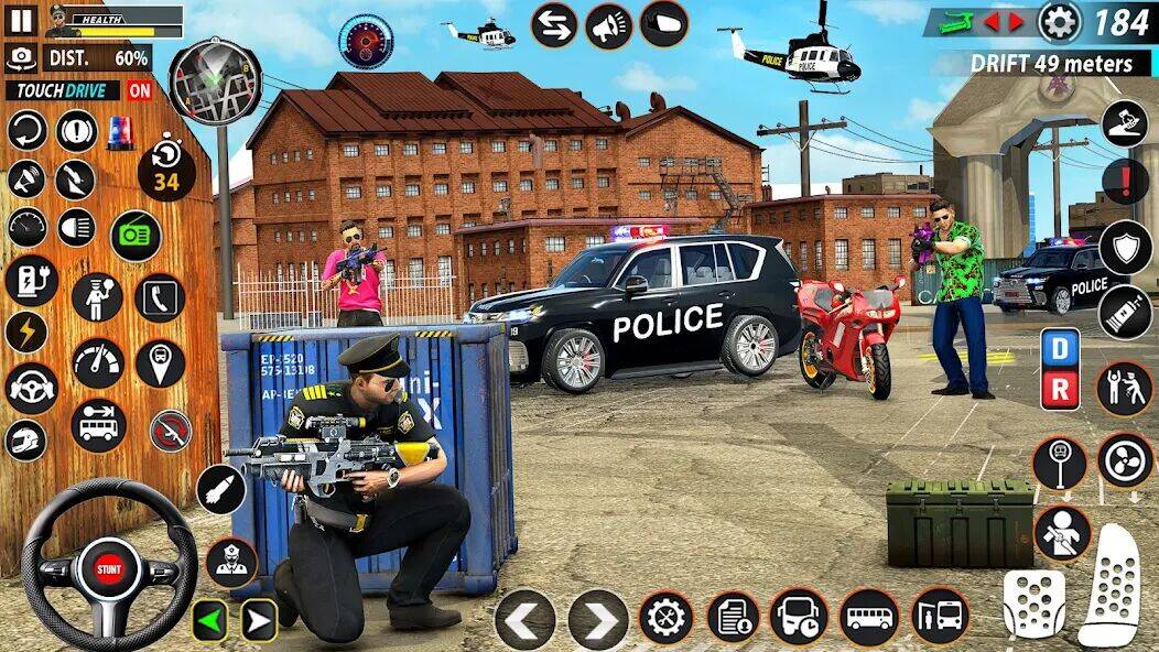 Скачать взломанную Police Moto Bike Chase Crime [Много денег] MOD apk на Андроид