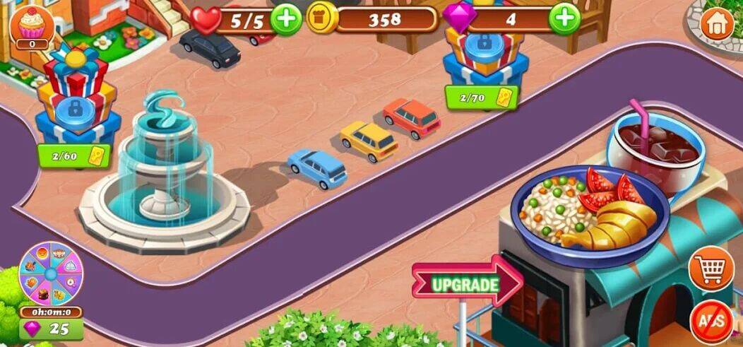 Скачать взломанную Кулинарная игра сумасшедший [Много монет] MOD apk на Андроид
