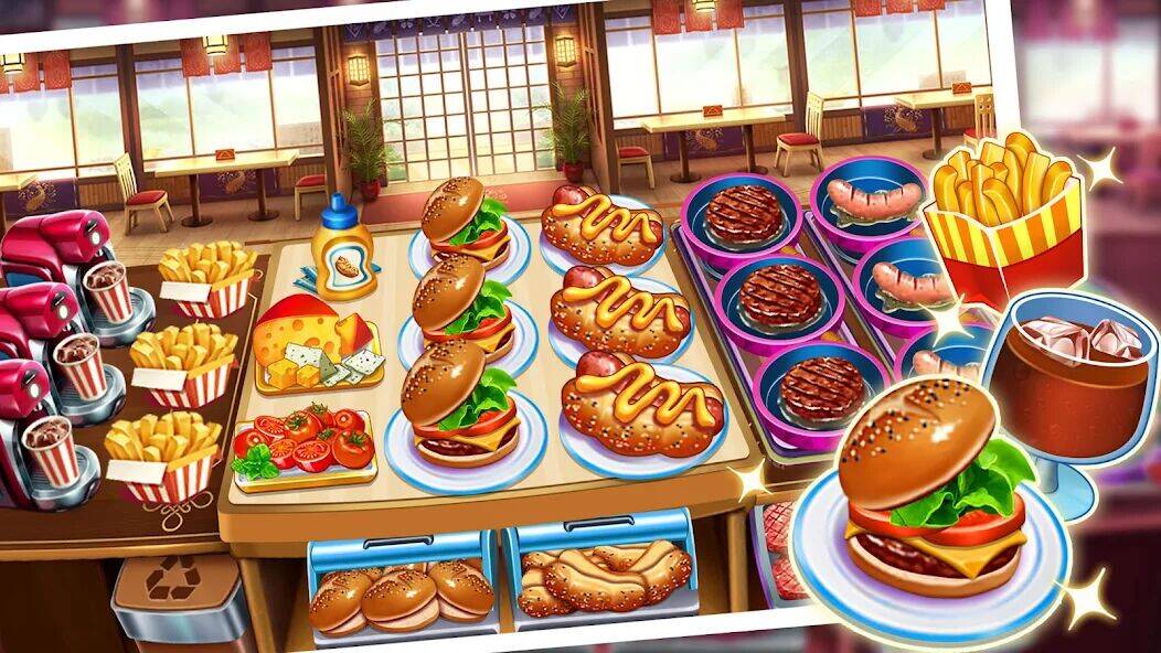 Скачать взломанную Кулинарная игра сумасшедший [Много монет] MOD apk на Андроид