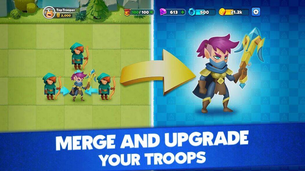 Скачать взломанную Top Troops : Conquer Kingdoms [Бесплатные покупки] MOD apk на Андроид