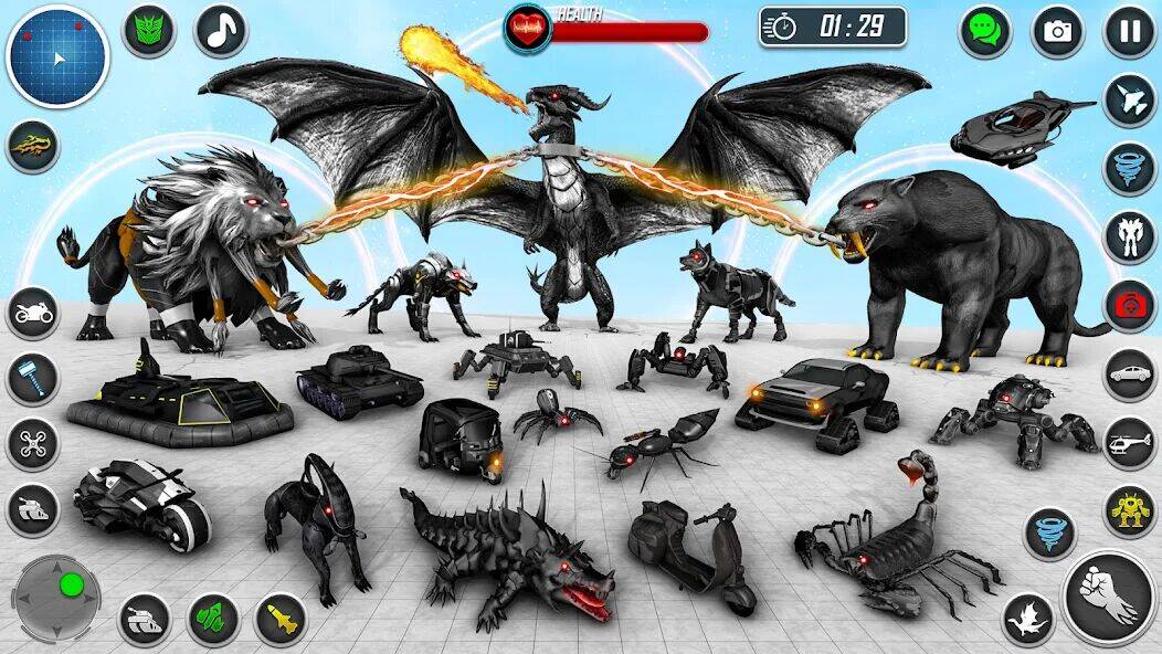 Скачать взломанную Multi Animal Robot Car Games [Мод меню] MOD apk на Андроид