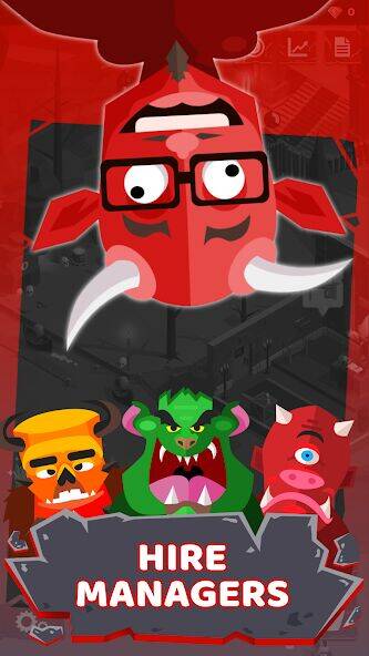 Скачать взломанную Hell: Idle Evil Tycoon Sim [Много монет] MOD apk на Андроид