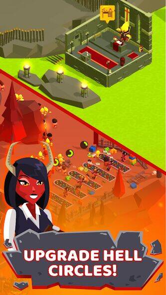 Скачать взломанную Hell: Idle Evil Tycoon Sim [Много монет] MOD apk на Андроид