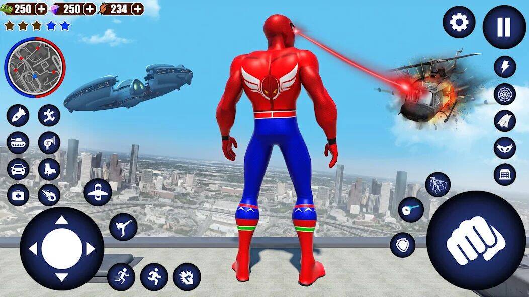 Скачать взломанную Flying Superhero Robot Games [Много монет] MOD apk на Андроид