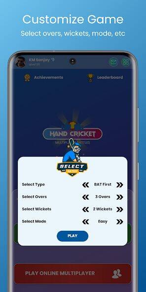 Скачать взломанную Hand Cricket - Multiplayer [Бесплатные покупки] MOD apk на Андроид