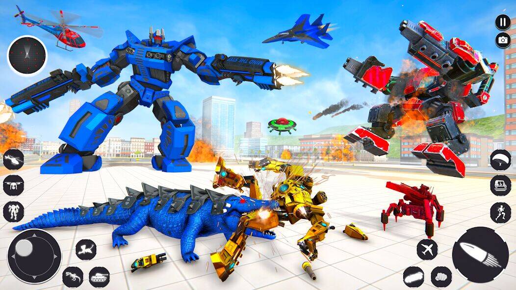 Скачать взломанную Крокодил животных робот игры [Много денег] MOD apk на Андроид