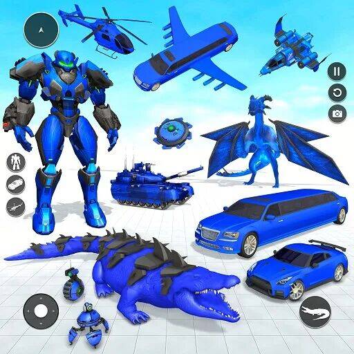 Скачать взломанную Крокодил животных робот игры [Много денег] MOD apk на Андроид