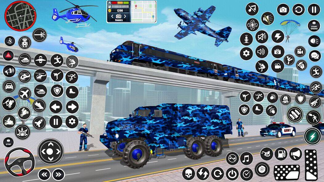 Скачать взломанную Army Vehicles Transport Games [Много денег] MOD apk на Андроид