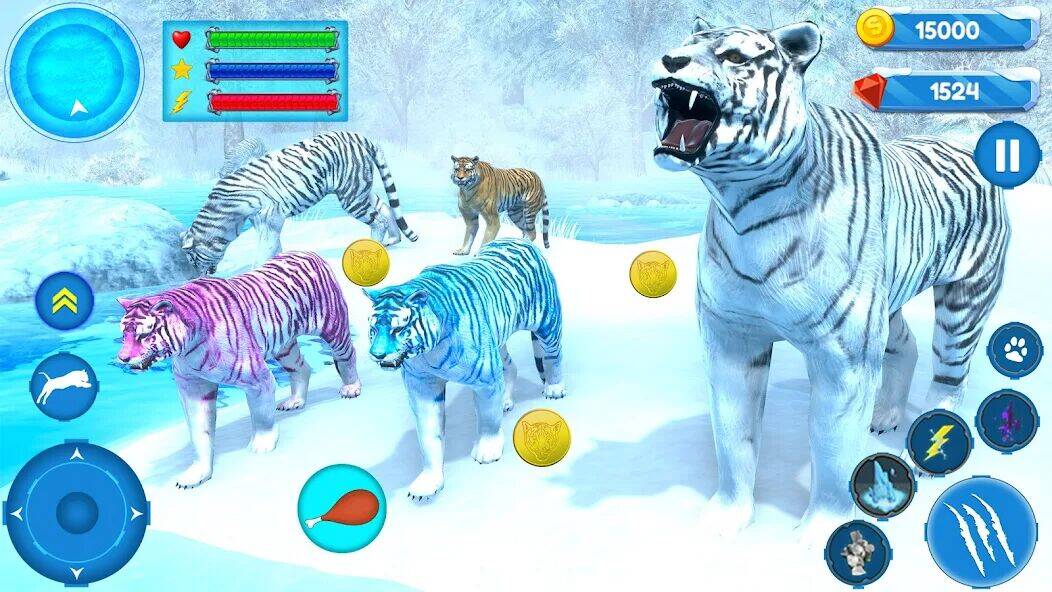 Скачать взломанную Симулятор Семьи Белого Тигра [Много денег] MOD apk на Андроид