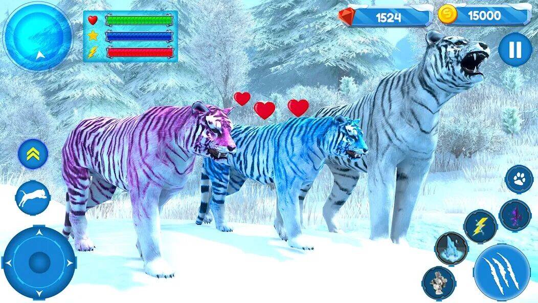 Скачать взломанную Симулятор Семьи Белого Тигра [Много денег] MOD apk на Андроид
