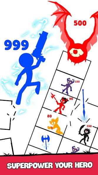 Скачать взломанную Stick Fight: Endless Battle [Мод меню] MOD apk на Андроид