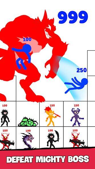 Скачать взломанную Stick Fight: Endless Battle [Мод меню] MOD apk на Андроид