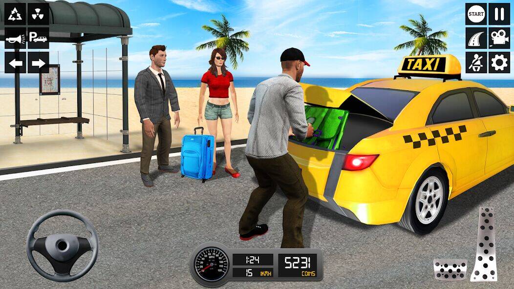 Скачать взломанную симулятор такси 3d: игра такси [Много денег] MOD apk на Андроид
