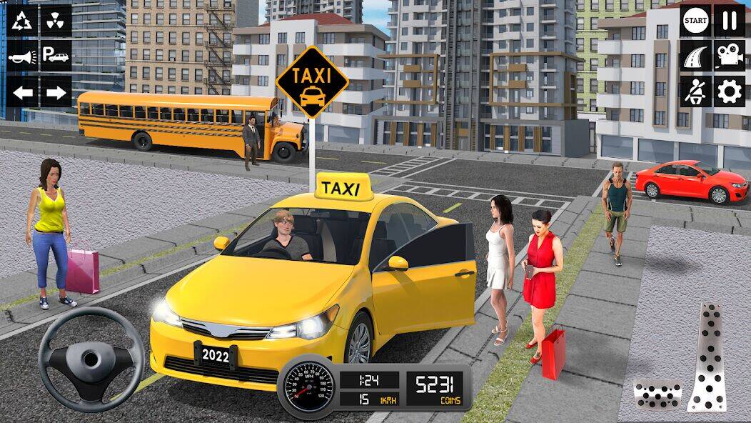 Скачать взломанную симулятор такси 3d: игра такси [Много денег] MOD apk на Андроид