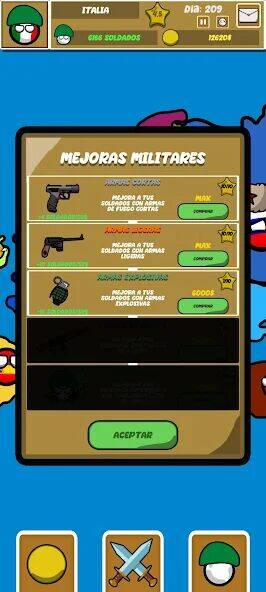 Скачать взломанную Countryballs Continental War [Много монет] MOD apk на Андроид
