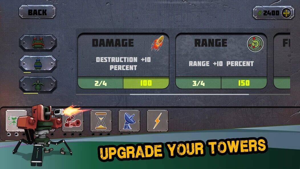 Скачать взломанную Военная игра : башни обороны [Много денег] MOD apk на Андроид