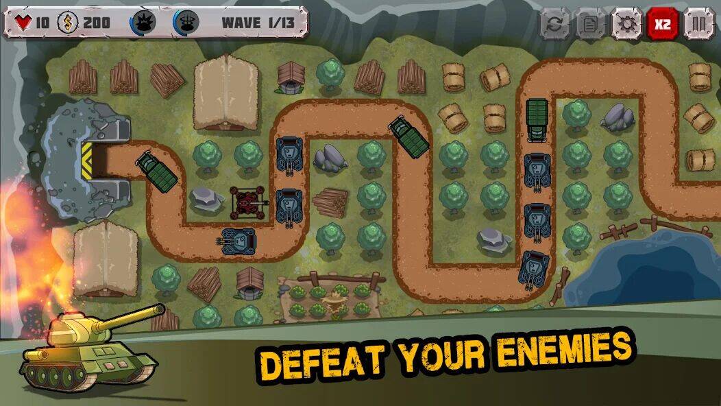 Скачать взломанную Военная игра : башни обороны [Много денег] MOD apk на Андроид