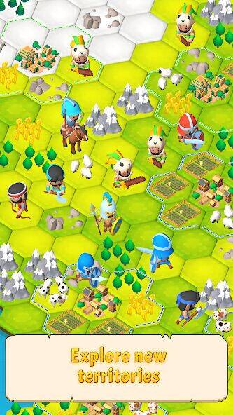 Скачать взломанную Civilization Hex: Tribes Rise [Много монет] MOD apk на Андроид