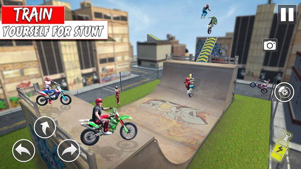 Скачать взломанную Bike Stunt Ramp Game Bike Jump [Много денег] MOD apk на Андроид