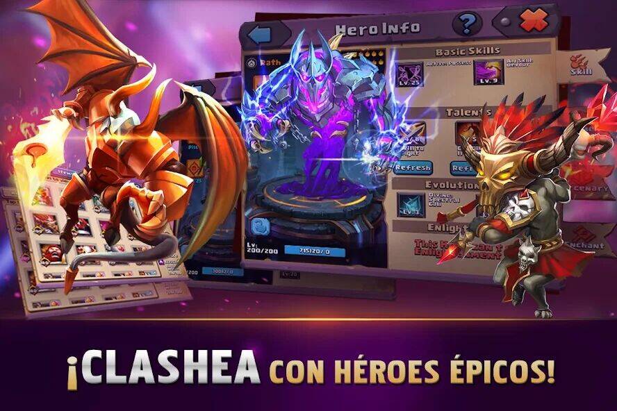 Скачать взломанную Clash of Lords 2: Español [Много денег] MOD apk на Андроид