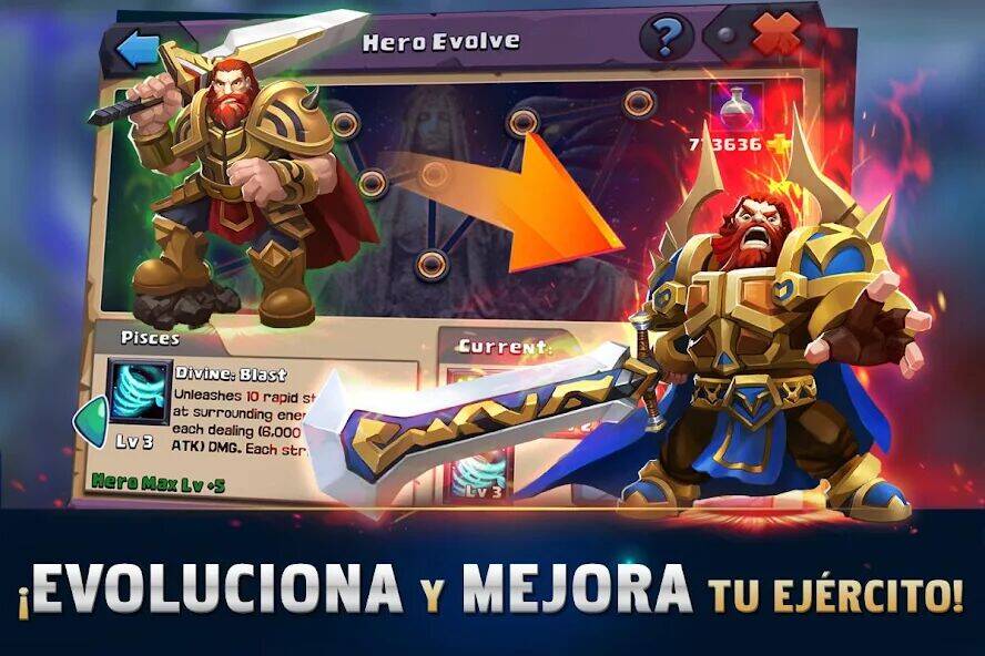 Скачать взломанную Clash of Lords 2: Español [Много денег] MOD apk на Андроид