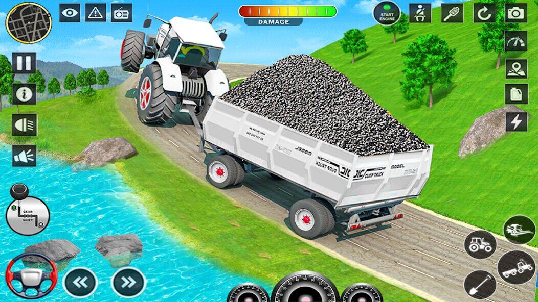 Скачать взломанную Big Tractor Farming Simulator [Бесплатные покупки] MOD apk на Андроид