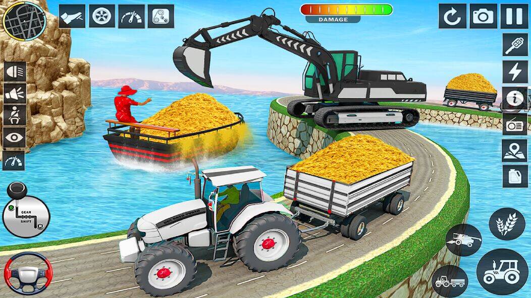 Скачать взломанную Big Tractor Farming Simulator [Бесплатные покупки] MOD apk на Андроид