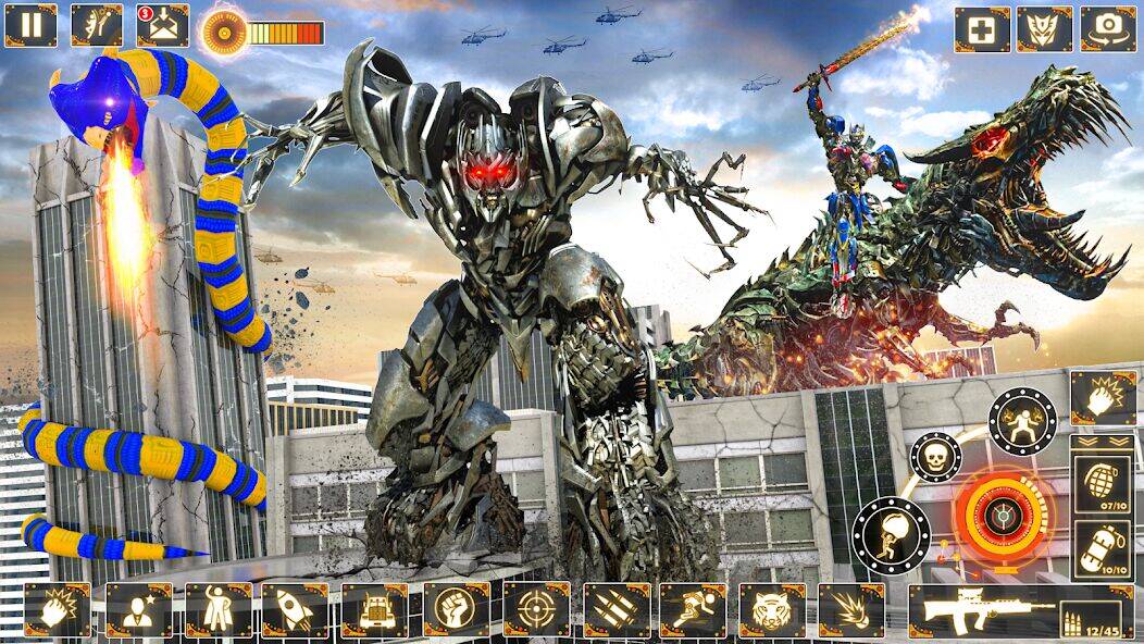 Скачать взломанную Snake Car Robot Transformation [Много денег] MOD apk на Андроид