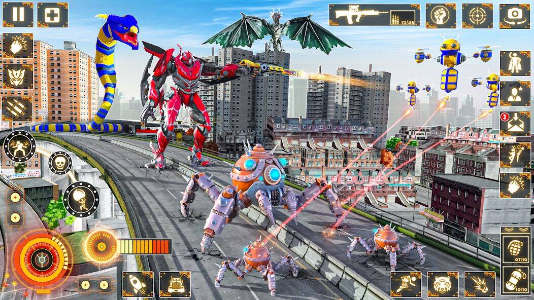 Скачать взломанную Snake Car Robot Transformation [Много денег] MOD apk на Андроид