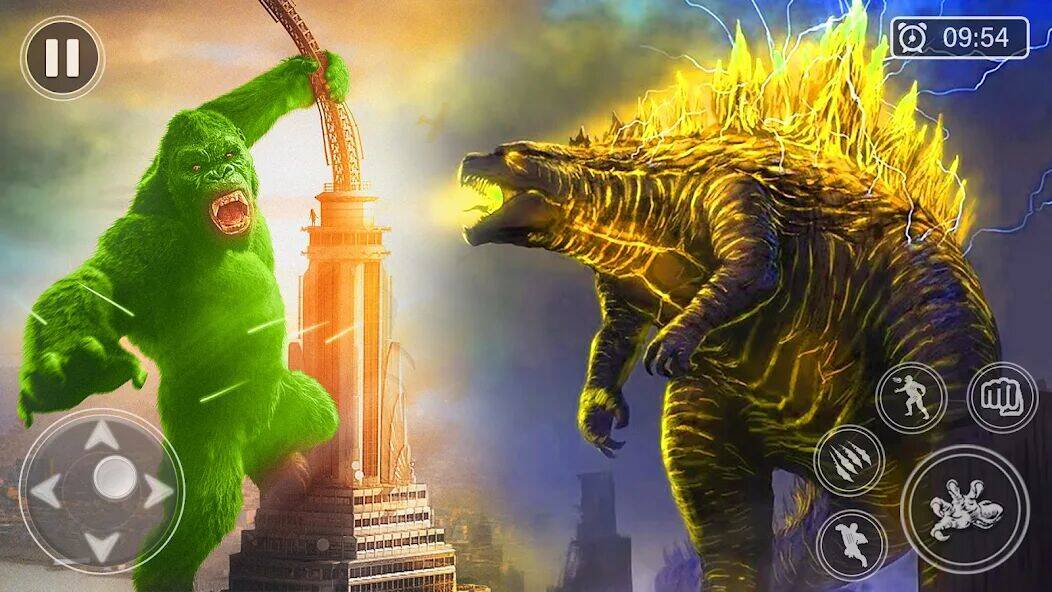 Скачать взломанную Игра Monster King Kong Rampage [Много монет] MOD apk на Андроид
