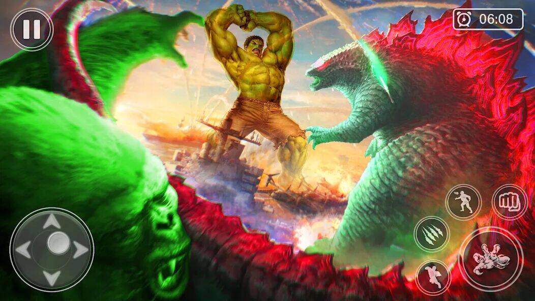 Скачать взломанную Игра Monster King Kong Rampage [Много монет] MOD apk на Андроид