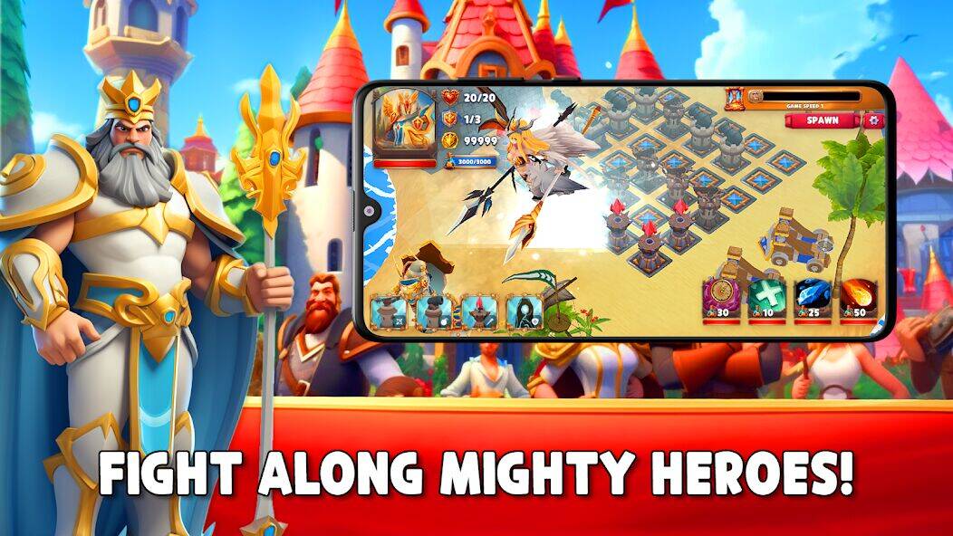 Скачать взломанную Гайарус: ТД Защита Башни [Бесплатные покупки] MOD apk на Андроид