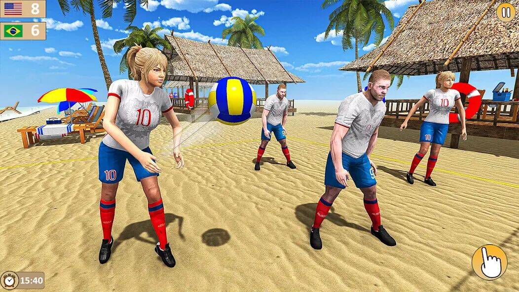 Скачать взломанную Volleyball 3D Champions Games [Мод меню] MOD apk на Андроид