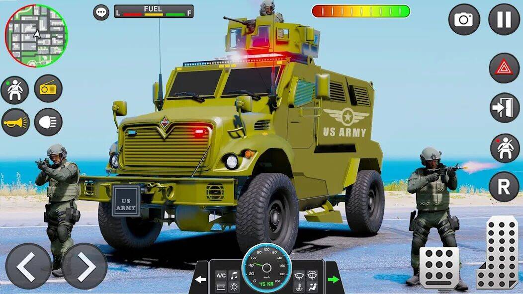 Скачать взломанную Армейский грузовой транспорт [Бесплатные покупки] MOD apk на Андроид