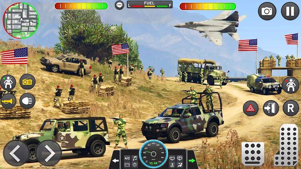 Скачать взломанную Армейский грузовой транспорт [Бесплатные покупки] MOD apk на Андроид
