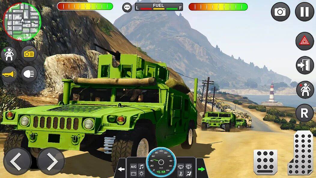Скачать взломанную Армейский грузовой транспорт [Бесплатные покупки] MOD apk на Андроид