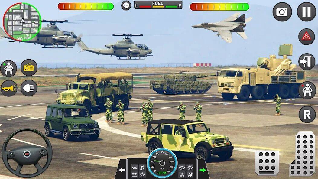 Скачать взломанную Армейский грузовой транспорт [Бесплатные покупки] MOD apk на Андроид