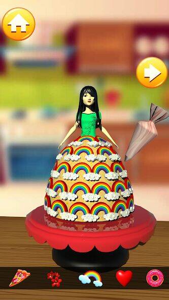 Скачать взломанную Doll Cake Dress Up Games 3D [Мод меню] MOD apk на Андроид