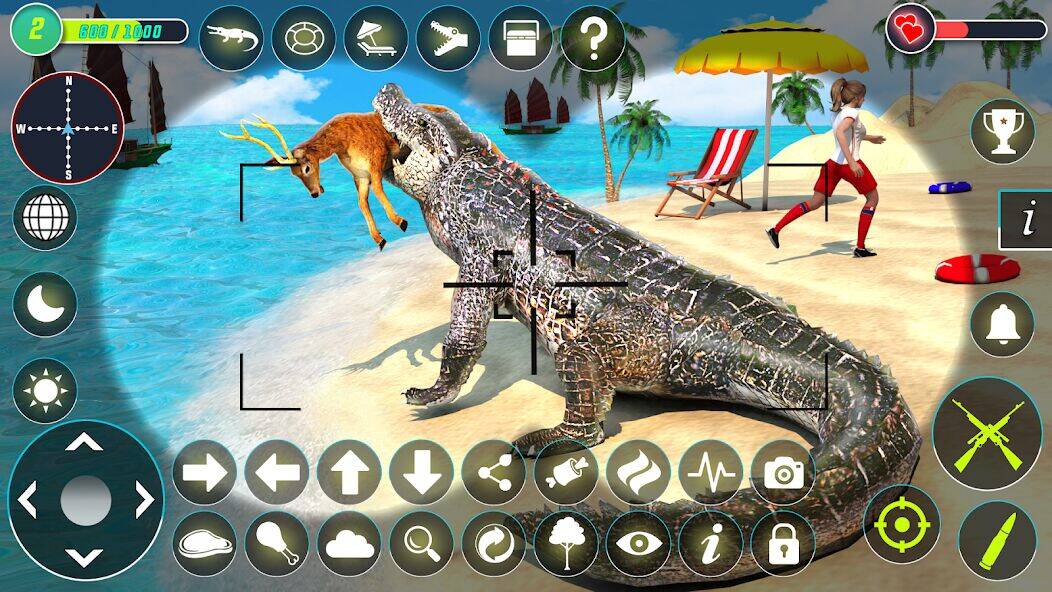 Скачать взломанную Crocodile Hunting Animal Games [Много монет] MOD apk на Андроид