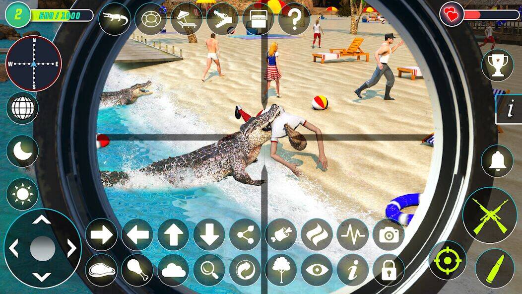 Скачать взломанную Crocodile Hunting Animal Games [Много монет] MOD apk на Андроид