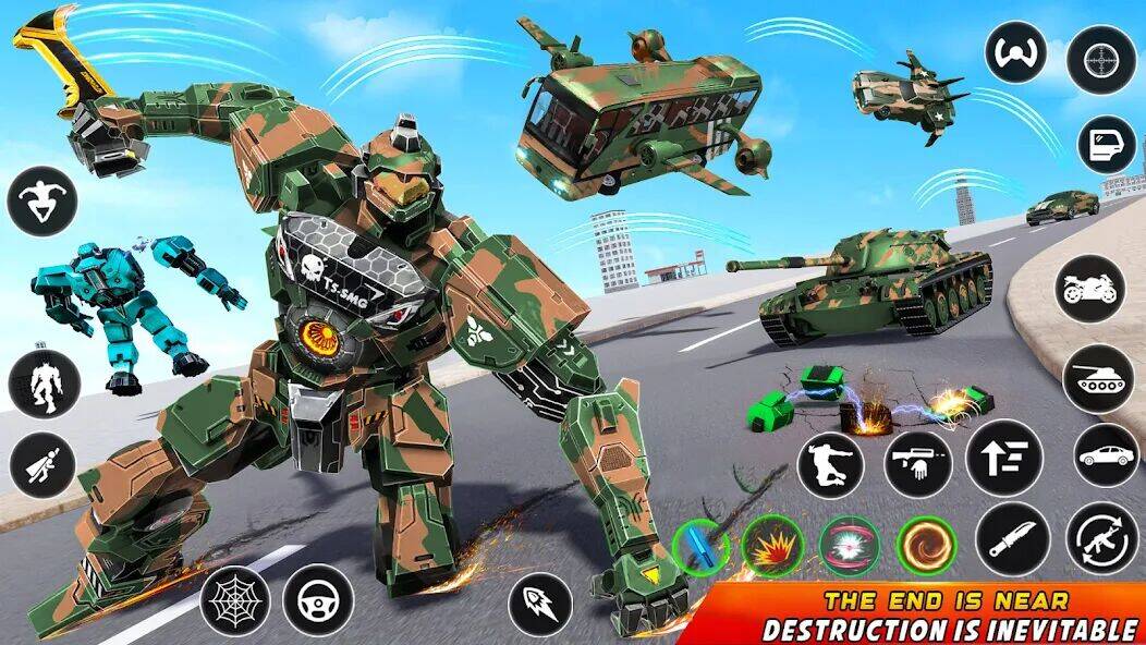 Скачать взломанную автобус робот автомобиль игра [Много монет] MOD apk на Андроид